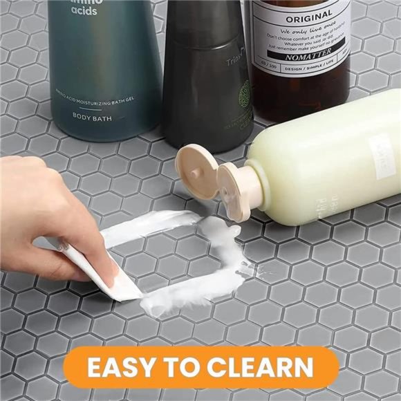 Under Sink Mat for [34" x 22"] Cabinet, Silicone Waterproof Mat, Grey) - Picture 7 of 7